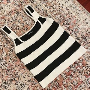 Black and White Striped Tank Top